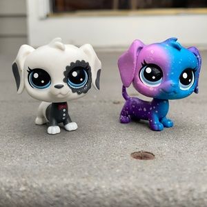 littlest pet shop dachshund galaxy and black&white
